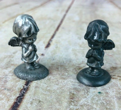 2 vtg 1975 hallmark cards fine pewter made in the usa girls