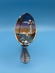 Hand Painted Spoon Original Lighthouse Ocean Art. Decor