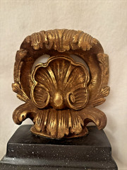 Vintage Neoclassical Italian Gold Gilt Acanthus Leaf Single Bookend 7″ x 5.5″ B