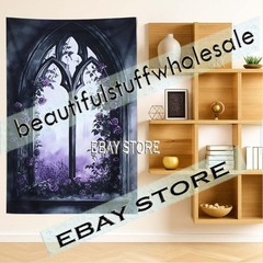 Haunted Arch Wall Hanging Tapestry Gothic Fantasy Forest 39X59 in
