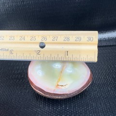 Hand Carved Italian Marble Stone Multicolored Swirl Heavy Egg Paperweight VTG