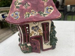 Vtg Blue Sky Clayworks Cozy Corner House Tea Light 2000 10x6x6” Heather Goldminc