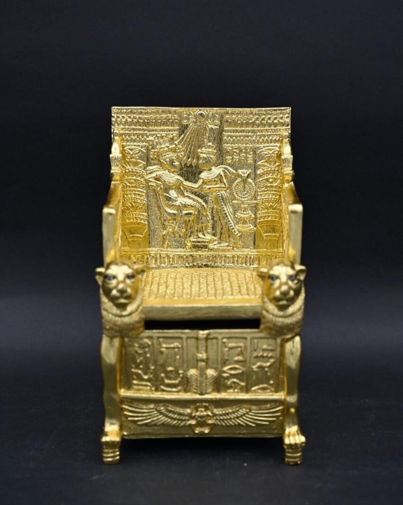 Rare Egyptian Antiquities golden throne chair throne of the king tutankhamun BC