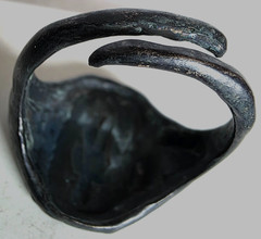300 BC Ancient Roman Silver Ring Mercury god commerce communication luck travel