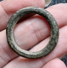 Celtic Ring Proto Money Ancient Currency Bronze 27mm Antique Detecting Find (1)