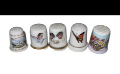 Vintage 5 Ceramic Symbols Butterfly Norman Rockwell Plus ￼