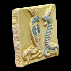 Authentic Rare Ancient Egyptian Double Cobra Relief Statue Figure 1200 BC