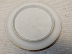 ANTIQUE WEDGWOOD DARK BLUE JASPER DIP TRIVET CA. 1860