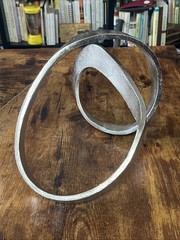 Metal Abstract Ribbon Sculpture Metal Art Modernist Mid Century Mcm