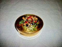 Vintage Jane Hutcheson Enamel Flowers Brass Box Fleurs Des Siecles Lined Rare