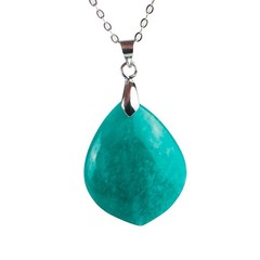 Natural Beautiful ice Amazonite Quartz Crystal Beads Pendant