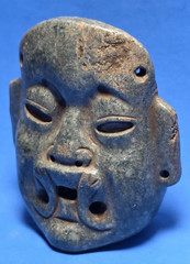 PRE-COLUMBIAN OLMEC JADE JAGUAR TRANSFORMATION FACE PENDANT