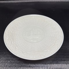 Belleek Christmas 9inch Plate Dish Fine Porcelain 1970 Castle Caldwell Ireland