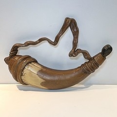 Vintage Sexton Powder Horn Metal Wall Art Americana Decor MCM