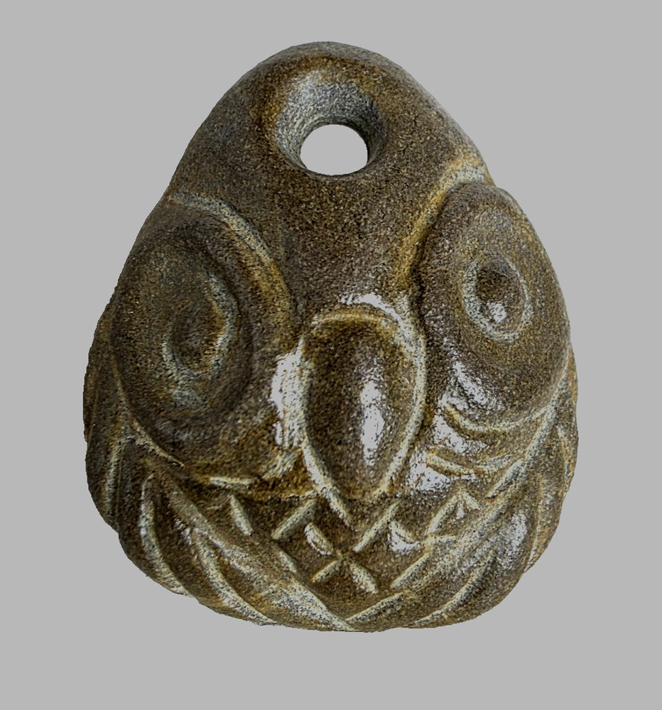 300 BC Ancient Roman Greek Carved Engraved Gemstone Pendant Medallion Amulet Owl