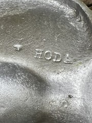 AS-IS Vtg HODA Wall Hanging Lamp Bellows Cast Aluminum Green Decor Hoda Lot 2