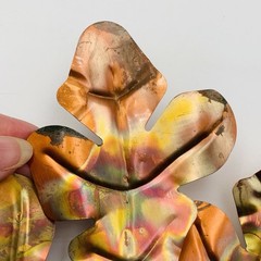 HOMCO Oak Leaves with 3 Wood Acorns Copper Tone Home Interiors MCM Fall Lot