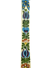 Decorative Lady Face Hand Painted Wooden Mixing Blue Scarf Big Eyes Folk Art