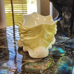 Vintage Belleek “Lilly of the Valley” Luster Trinket Dish Bowl, 7th Mark