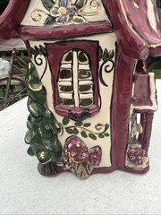 Vtg Blue Sky Clayworks Cozy Corner House Tea Light 2000 10x6x6” Heather Goldminc