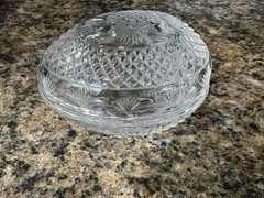 Vintage Avon Classic Fostoria Lead Crystal Egg Trinket Dish Mother’s Day 1977