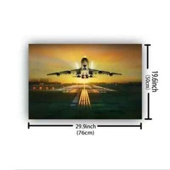 1 piece of wood-framed wall art (Airplane Artwork Aircraft Flying MCP289152
