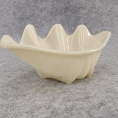 Vintage Shell White Plastic Clam Dish Tray Display Soap Candy MCM Coastal