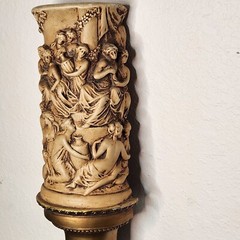 Antique Plaster Relief Hanging Column Decorative Art Greek