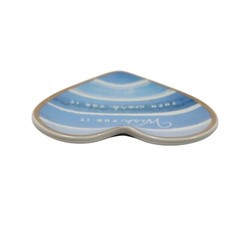 Demdaco Art Hearts Wish For It Then Work For It Ceramic Trinket Dish Graduation