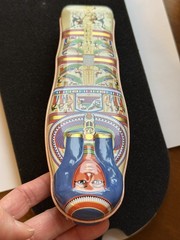 Vintage Egyptian Sarcophagus Tin Box British Museum Souvenir for Archaeologist Y