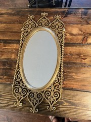 1975 Burwood Wall Mirror Hollywood Regency Ornate Gold Large 4975 32.5”x15”