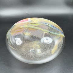 1985 Glasshouse Studios Signed Hand Blown Art Glass Oil Lamp Vase Paperweight
