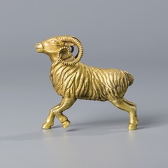 Ancient Bactrian Gold walking Ram Figurine