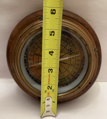 Antique Nautical Compass Handmade Wood Copper Coastal Nautical Decor Estate VTG
