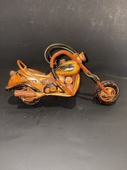 Wooden Motorcycle Model Handmade Chopper Collectible Sculpture Cycle 12″ 6″ 3″