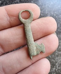 Medieval Casket Key Bronze Metal Detecting Find Antique