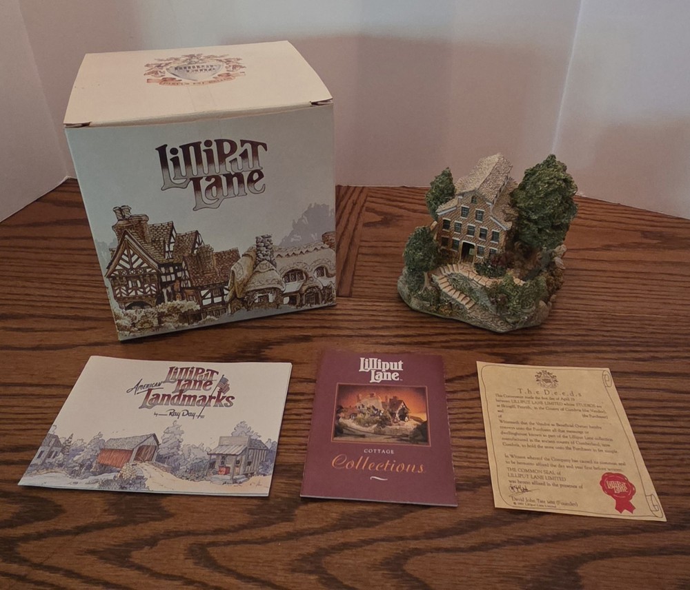 ​Lilliput Lane Falls Mill W/Box, Deed & Collectibles – Excellent Condition