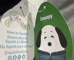 Squishmallows Snoopy Brown Christmas Peanuts Gang Plush Football Vest Woodstock