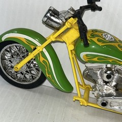 Motorcycle Chopper Bike Lime Green Yellow Plastic/216e