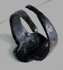 300 BC Ancient Greek Silver Ring Selene the goddess and personification of Moon
