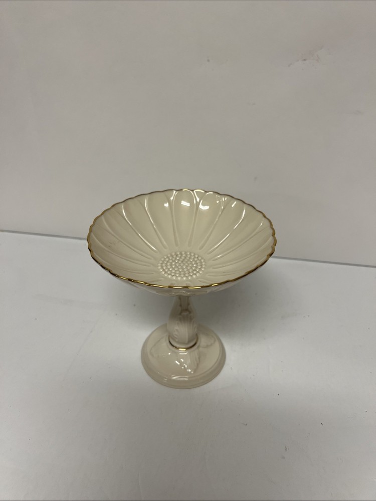 1975 Lenox Charleston Compote Gold Hand Decorated w/ 24-K Gold