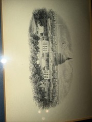 Framed Capitol Building Northeast View Steel Engraving By Charles Magnus
