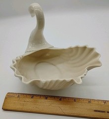 Lenox Porcelain Swan Figurine Candy or Trinket Vintage Ivory Medium 6.5”x 8.5”