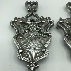 Beautiful 😊 Antique Cast Aluminum Cooking Trivets Pan Pot Holder Fun