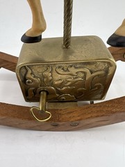 Vintage Willitts Melodies Rocking Ceramic Horse Music Box Carousel Waltz