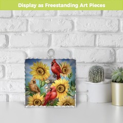 Briarwood Lane Cardinals & Sunflowers Metal Mini Moment 6×6