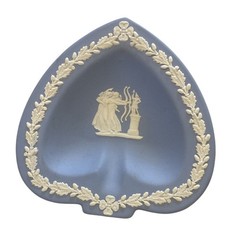 Wedgwood Jasperware Blue Heart Shaped Trinket Jewelry Dish