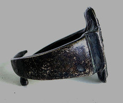 300 BC Ancient Greek Silver Ring Selene the goddess and personification of Moon