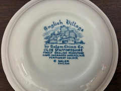 Blue & White English Village By Salem China Co. Olde Staffordshire 4″ Small Bowl