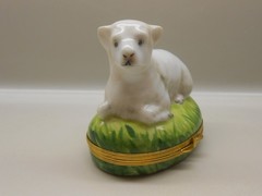 RARE Vintage Authentic Limoges Box – France – Lamb – Sheep – Chamart Company